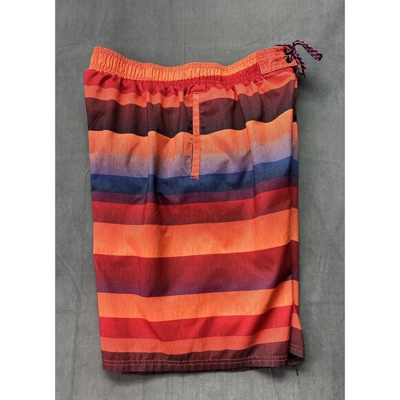 NIKE Swim Shorts Orange Red Multicolor Swim Trunks Men's XL Lined Colorful - Picture 4 of 13